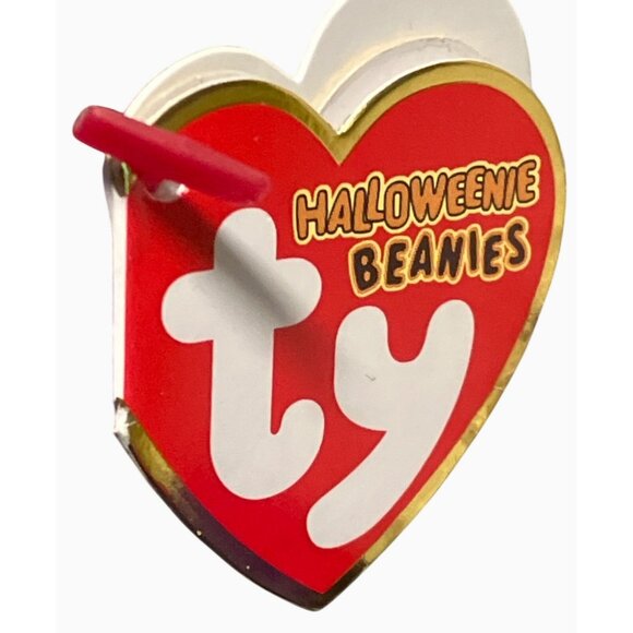 Ty Halloweenie Beanies Scarem Black & Purple Glitter Bat Plush Toy - Picture 3 of 8